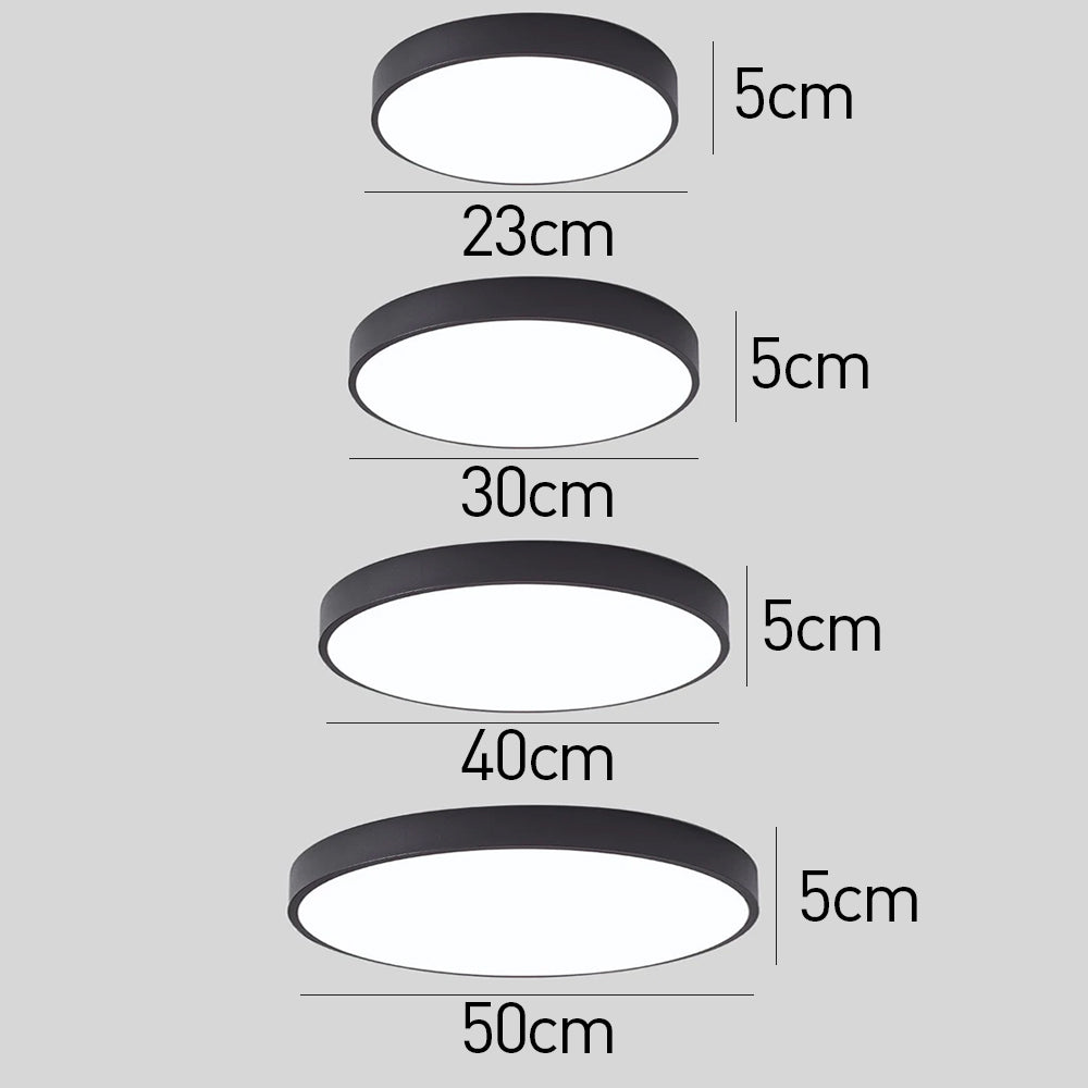 Modern Aura Circular Flush‑Mount LED Ceiling Light