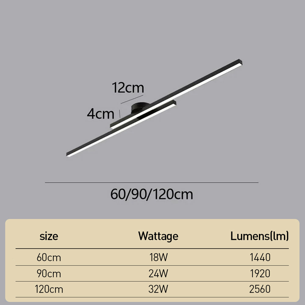 Aluminium LED Semi-Flush Ceiling Light