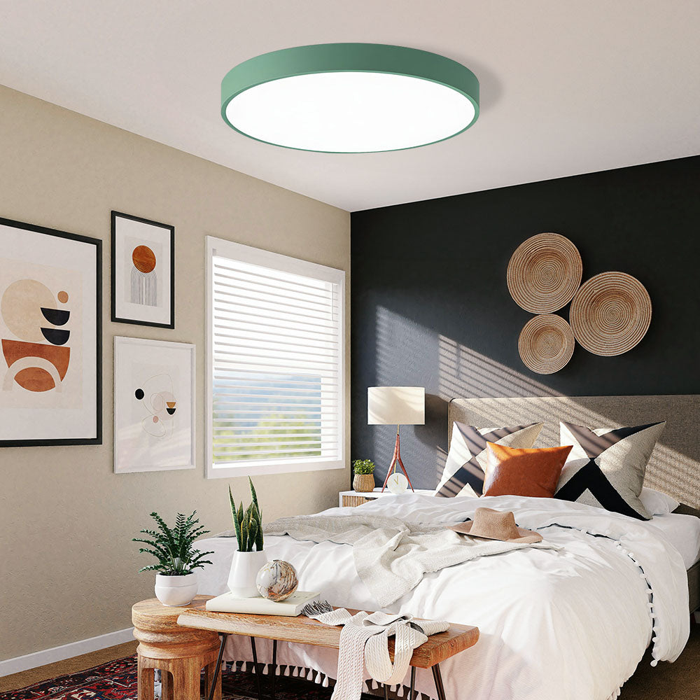 Modern Aura Circular Flush‑Mount LED Ceiling Light