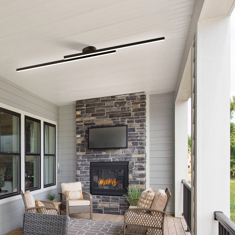 Aluminium LED Semi-Flush Ceiling Light