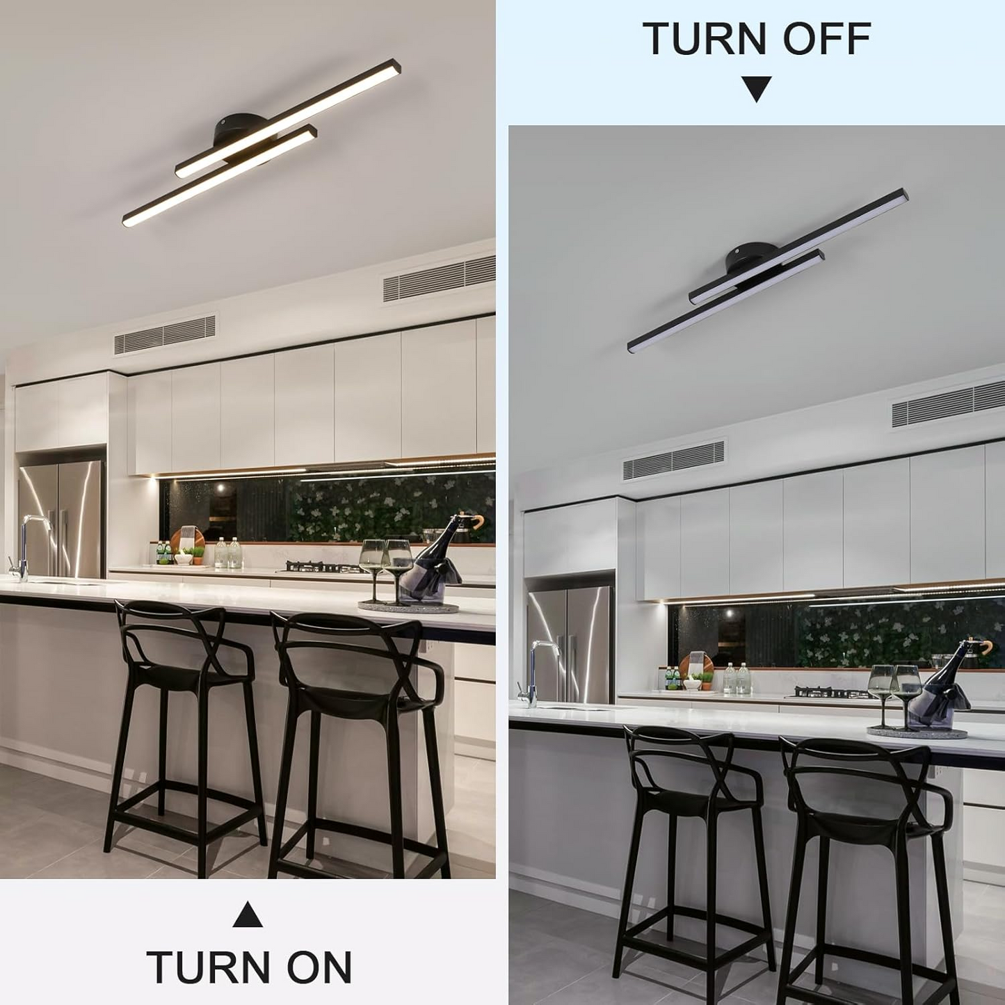 Aluminium LED Semi-Flush Ceiling Light