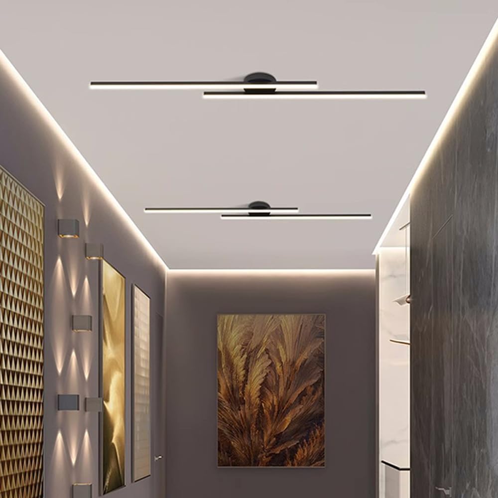 Aluminium LED Semi-Flush Ceiling Light