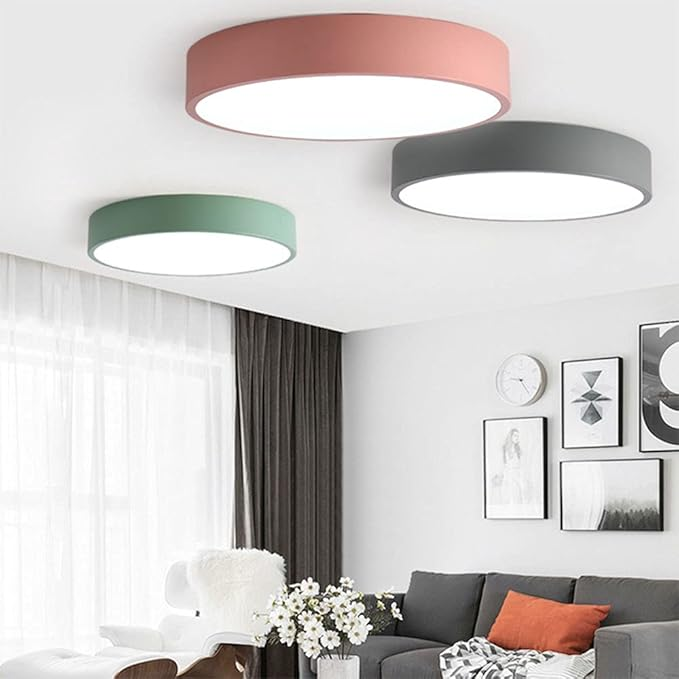Modern Aura Circular Flush‑Mount LED Ceiling Light