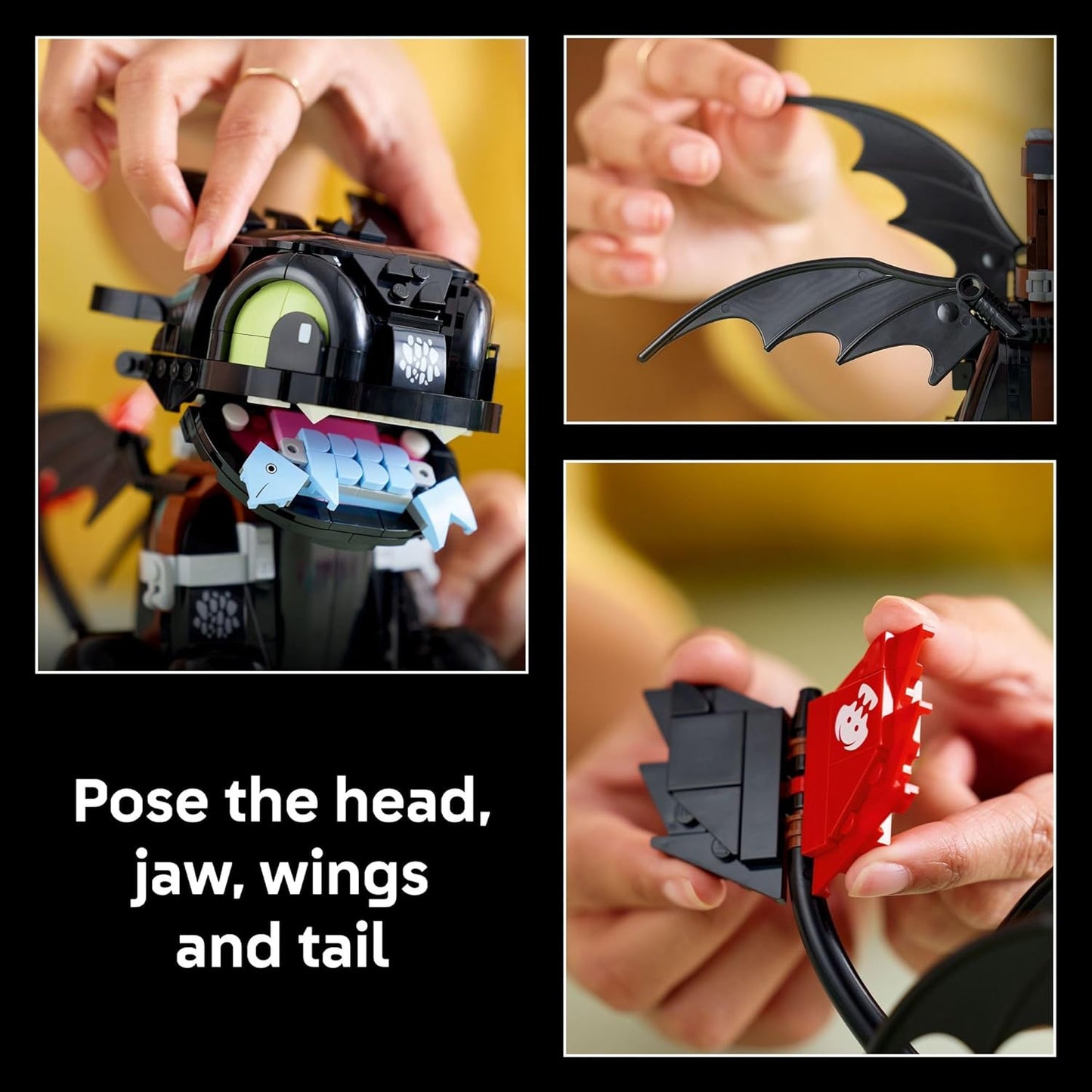 Adult Toothless Dragon Building Kit - 18+ Collectible Model for Home Decor, Office, or Bookshelf - Ideal Gift for Movie Fans - 10375