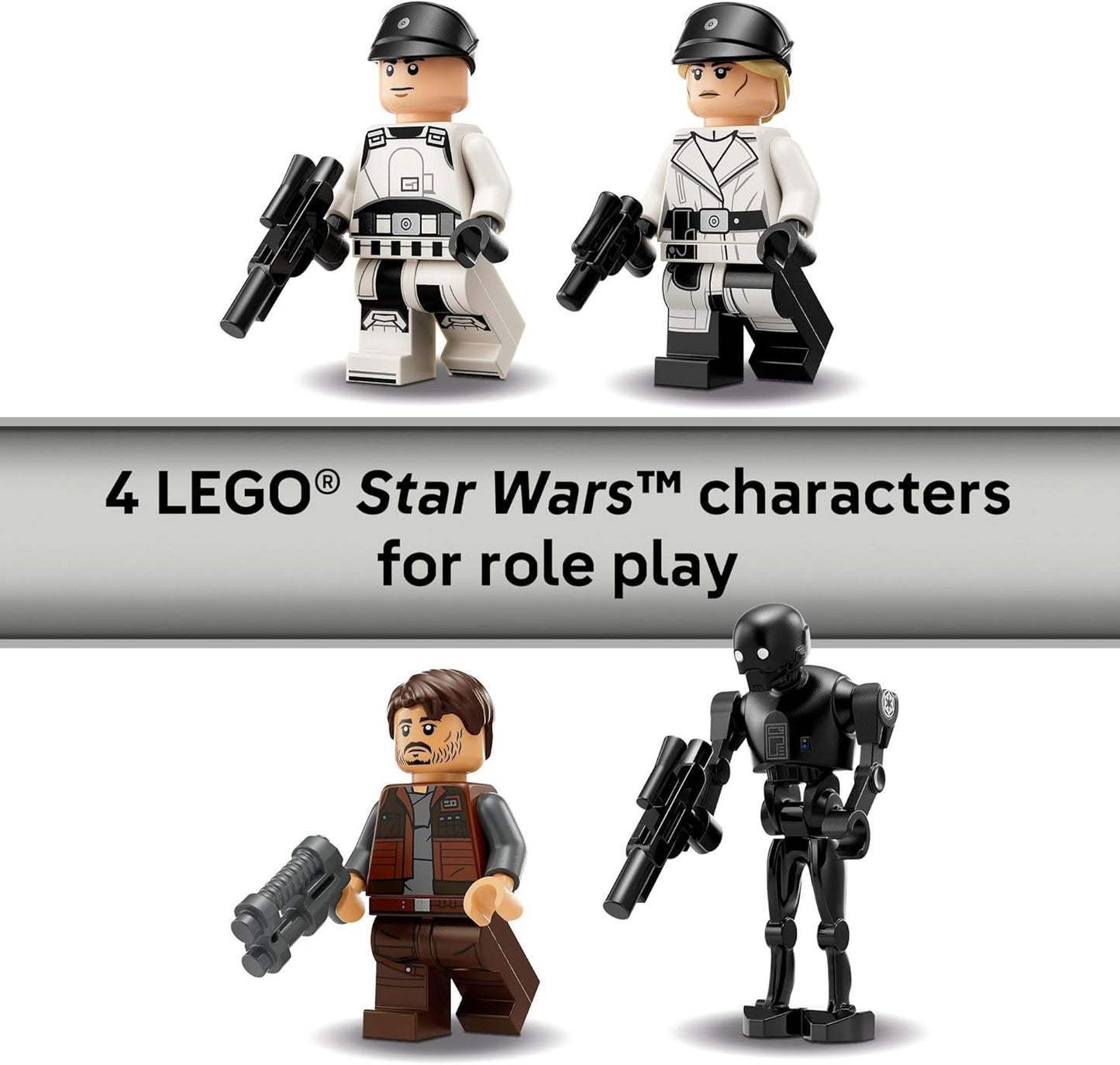 Lego Rebel U-Wing Starfighter Building Set with Cassian Andor, Dedra Meero, and K-2SO - Action Model Toy for Kids Ages 8+ - Perfect Birthday Gift Idea