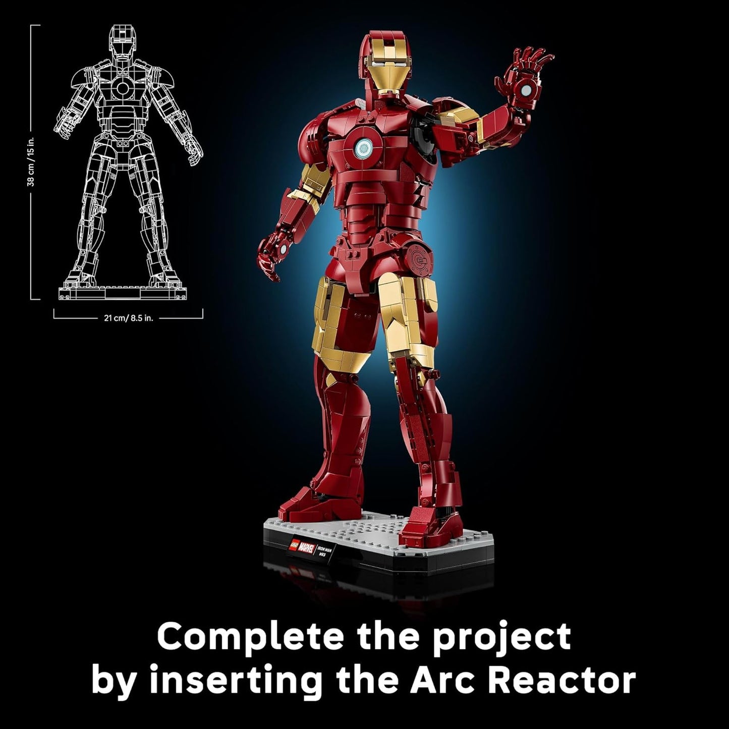 Lego Poseable Iron Man Mark 3 Building Set - Collector's Edition Construction Kit with Minifigure for Adults 18+ - Perfect Gift for Birthdays - Model 76344