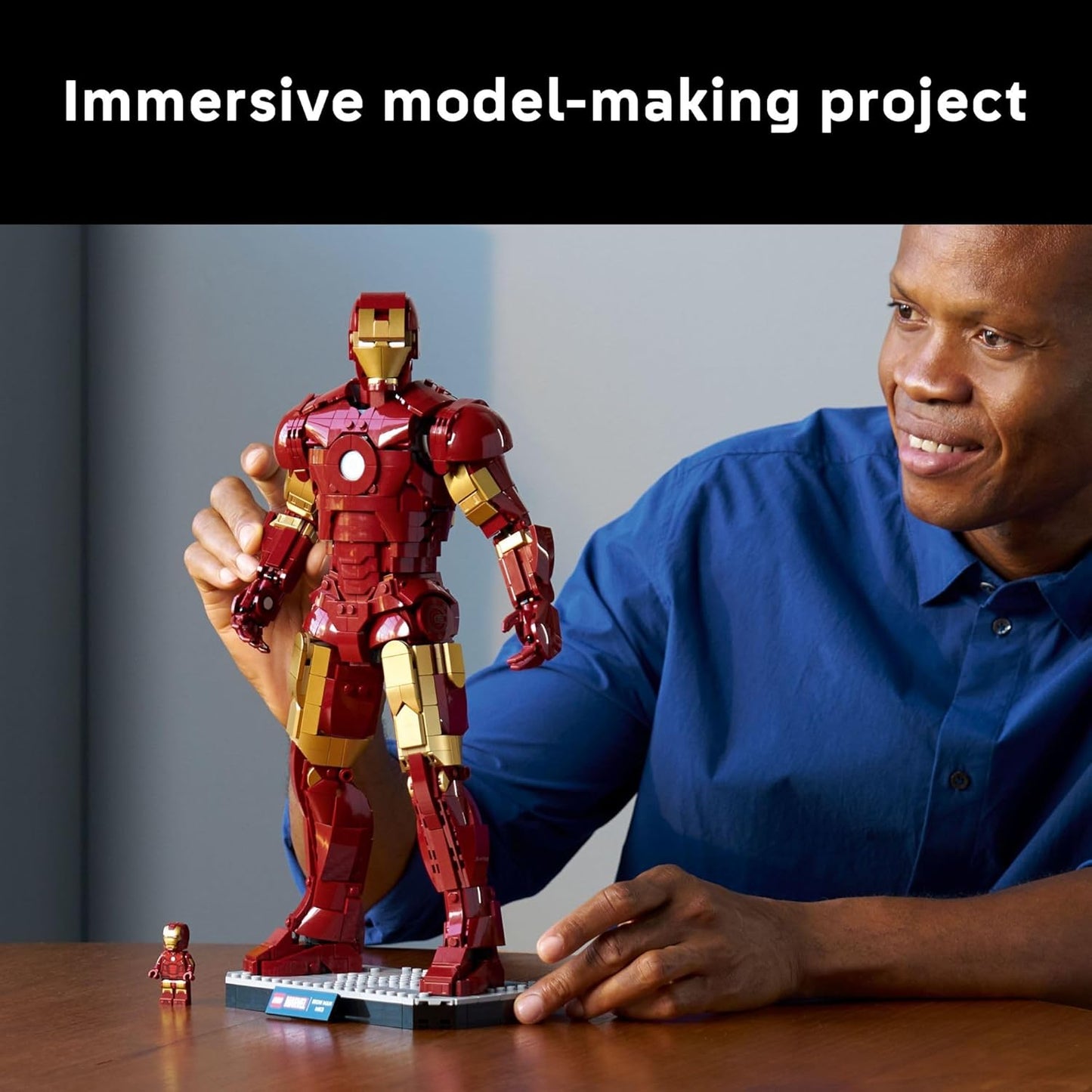 Lego Poseable Iron Man Mark 3 Building Set - Collector's Edition Construction Kit with Minifigure for Adults 18+ - Perfect Gift for Birthdays - Model 76344