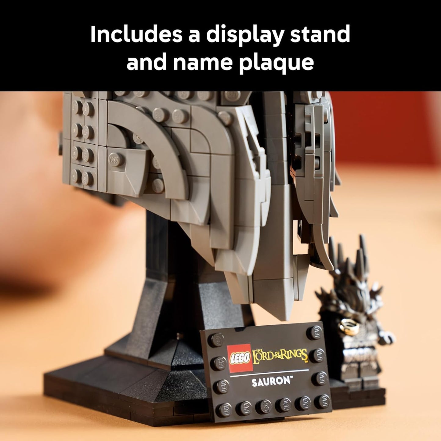 Adult Building Set: Sauron's Helmet from The Lord of the Rings - Home Decor for Bedroom and Office - Includes Sauron Minifigure - Perfect Gift for Fantasy Fans - Model 11373