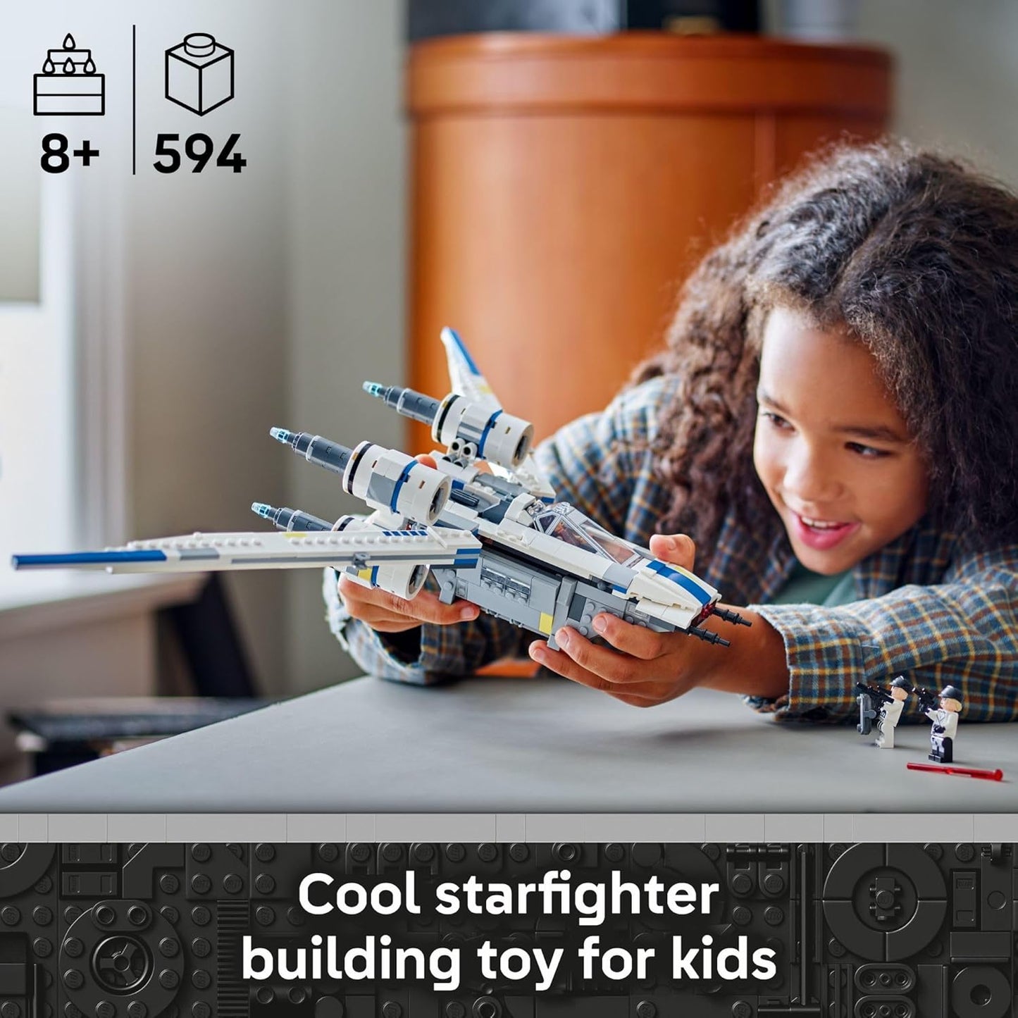 Lego Rebel U-Wing Starfighter Building Set with Cassian Andor, Dedra Meero, and K-2SO - Action Model Toy for Kids Ages 8+ - Perfect Birthday Gift Idea