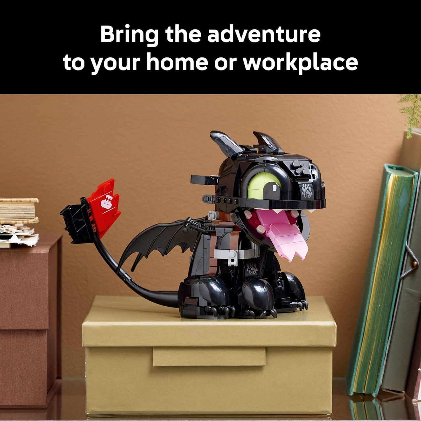 Adult Toothless Dragon Building Kit - 18+ Collectible Model for Home Decor, Office, or Bookshelf - Ideal Gift for Movie Fans - 10375