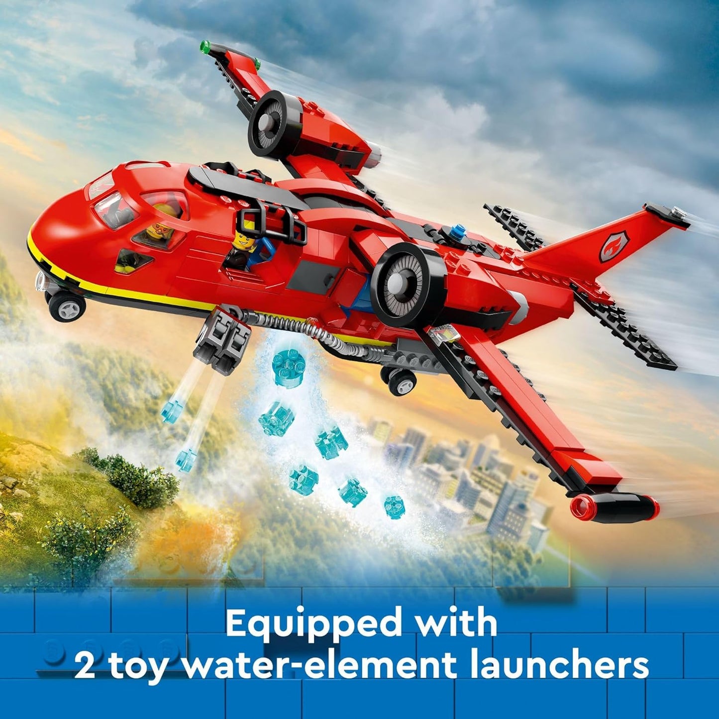 Lego Fire Rescue Airplane Toy for Children - Great Birthday Gift for Ages 6+ - Comes with 3 Minifigures - Ideal for Creative and Imaginative Play
