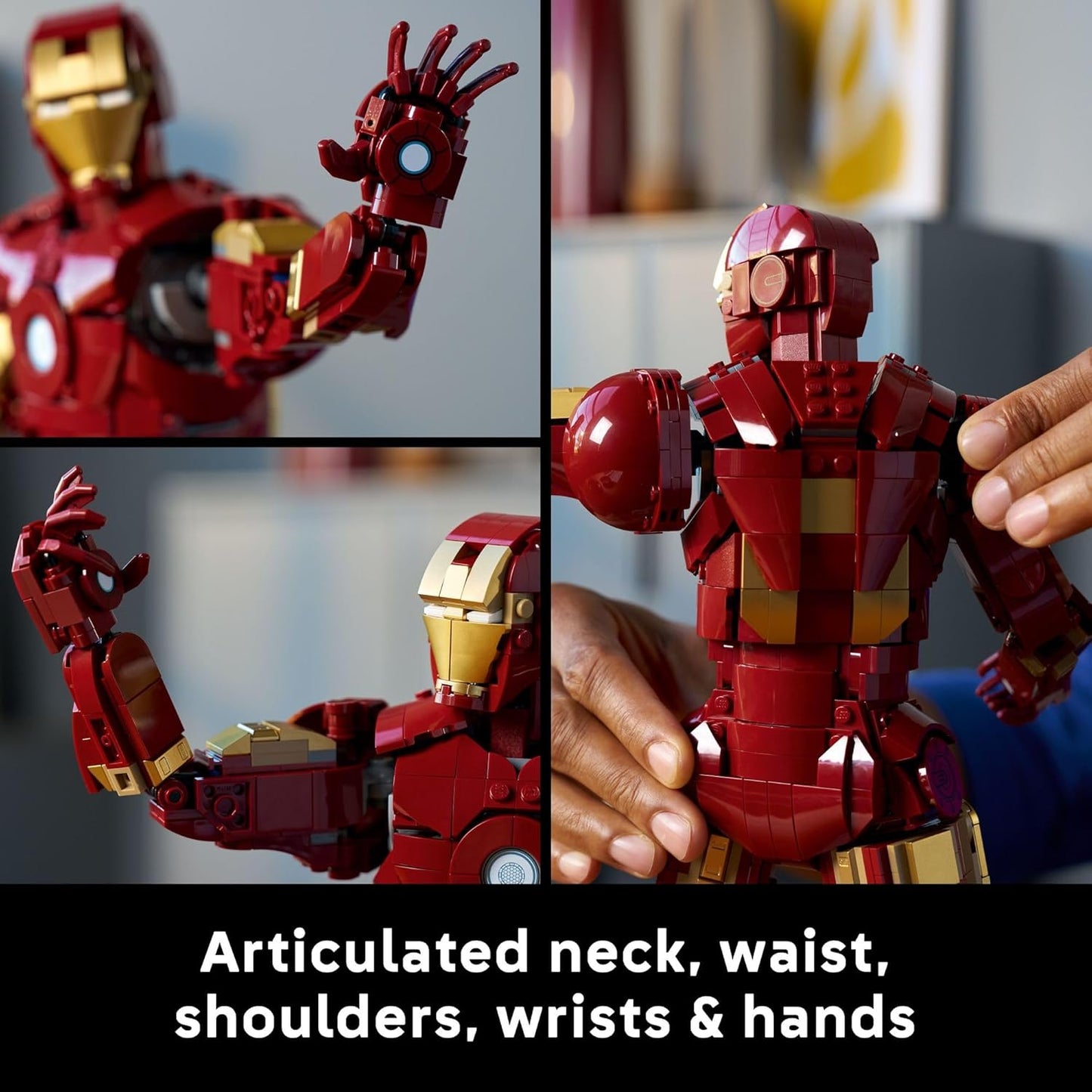 Lego Poseable Iron Man Mark 3 Building Set - Collector's Edition Construction Kit with Minifigure for Adults 18+ - Perfect Gift for Birthdays - Model 76344
