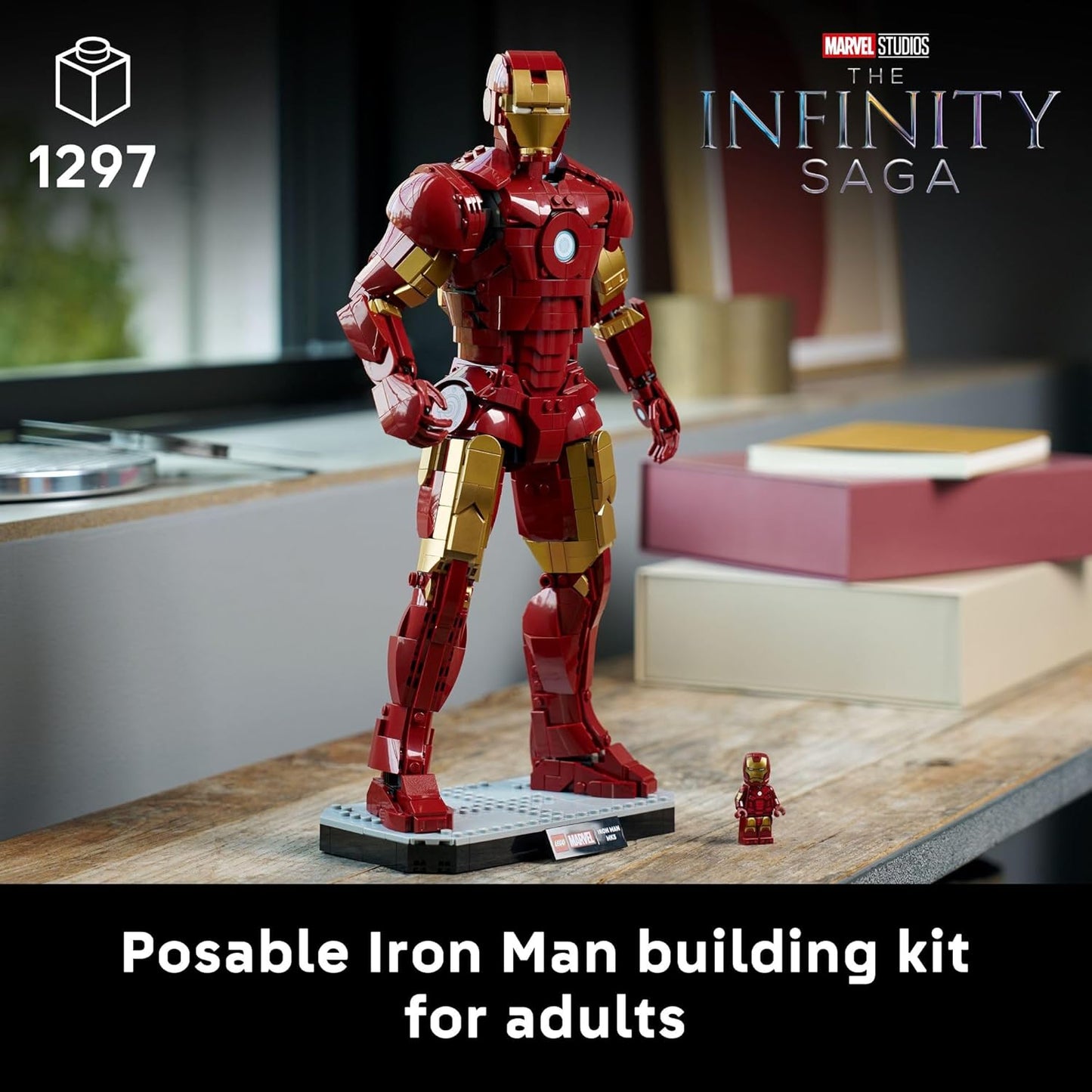 Lego Poseable Iron Man Mark 3 Building Set - Collector's Edition Construction Kit with Minifigure for Adults 18+ - Perfect Gift for Birthdays - Model 76344
