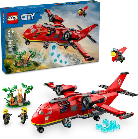 Lego Fire Rescue Airplane Toy for Children - Great Birthday Gift for Ages 6+ - Comes with 3 Minifigures - Ideal for Creative and Imaginative Play