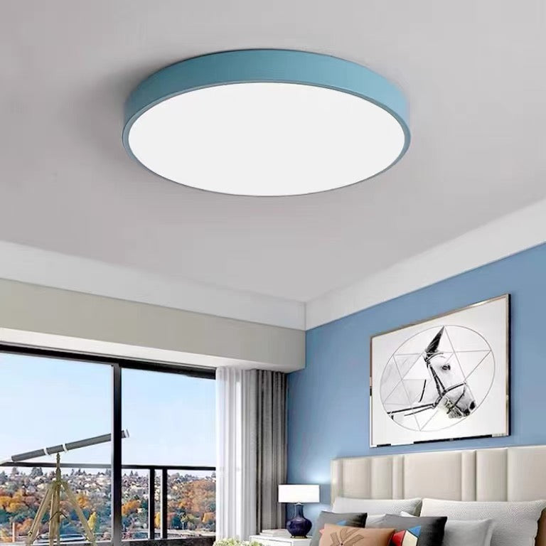 Modern Aura Circular Flush‑Mount LED Ceiling Light