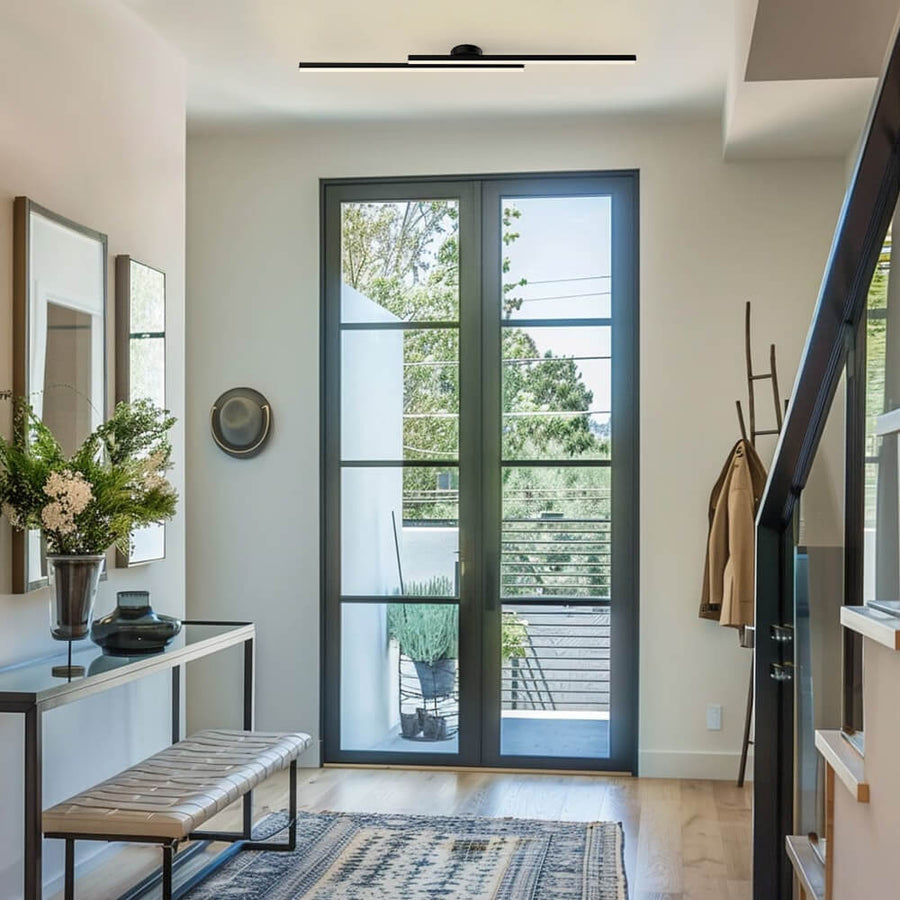 Aluminium LED Semi-Flush Ceiling Light