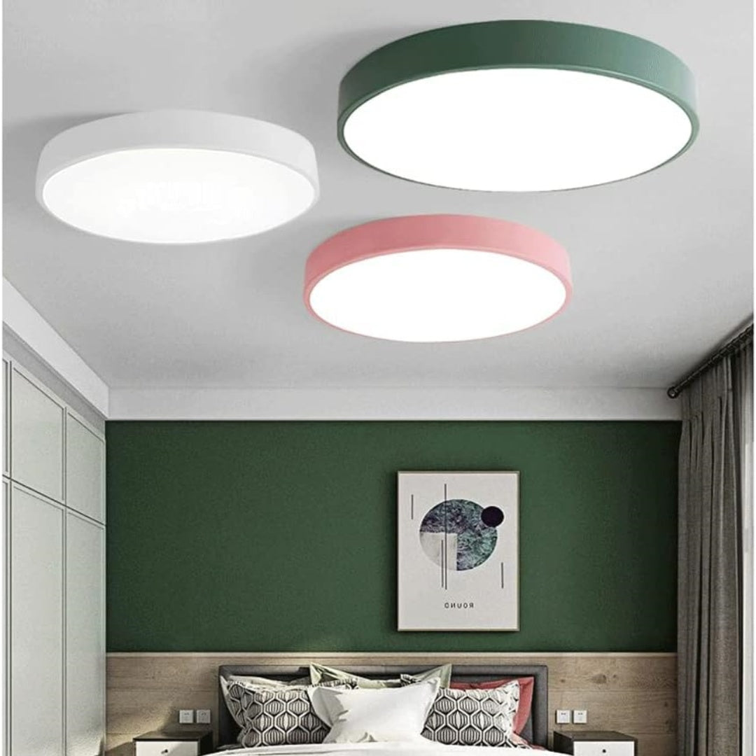 Modern Aura Circular Flush‑Mount LED Ceiling Light