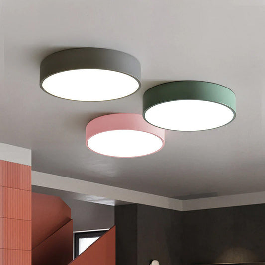 Modern Aura Circular Flush‑Mount LED Ceiling Light