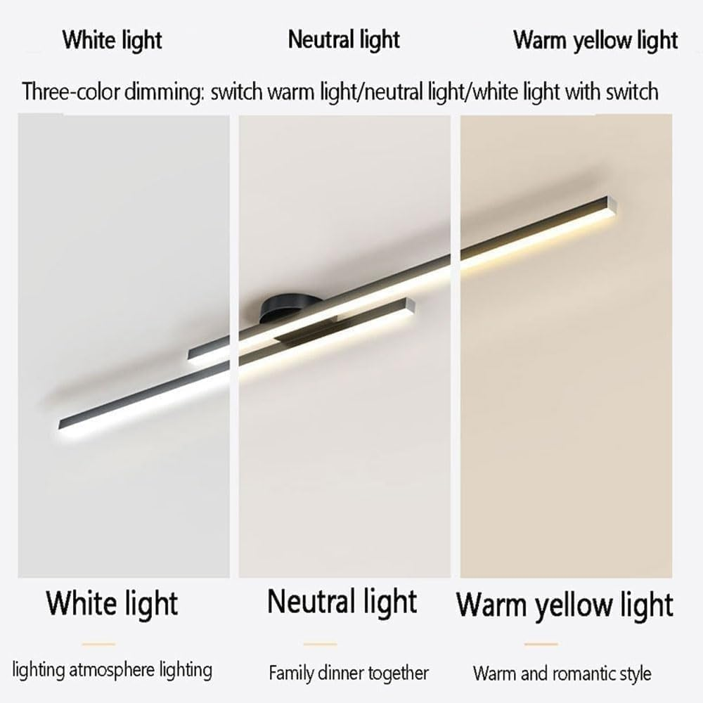 Aluminium LED Semi-Flush Ceiling Light