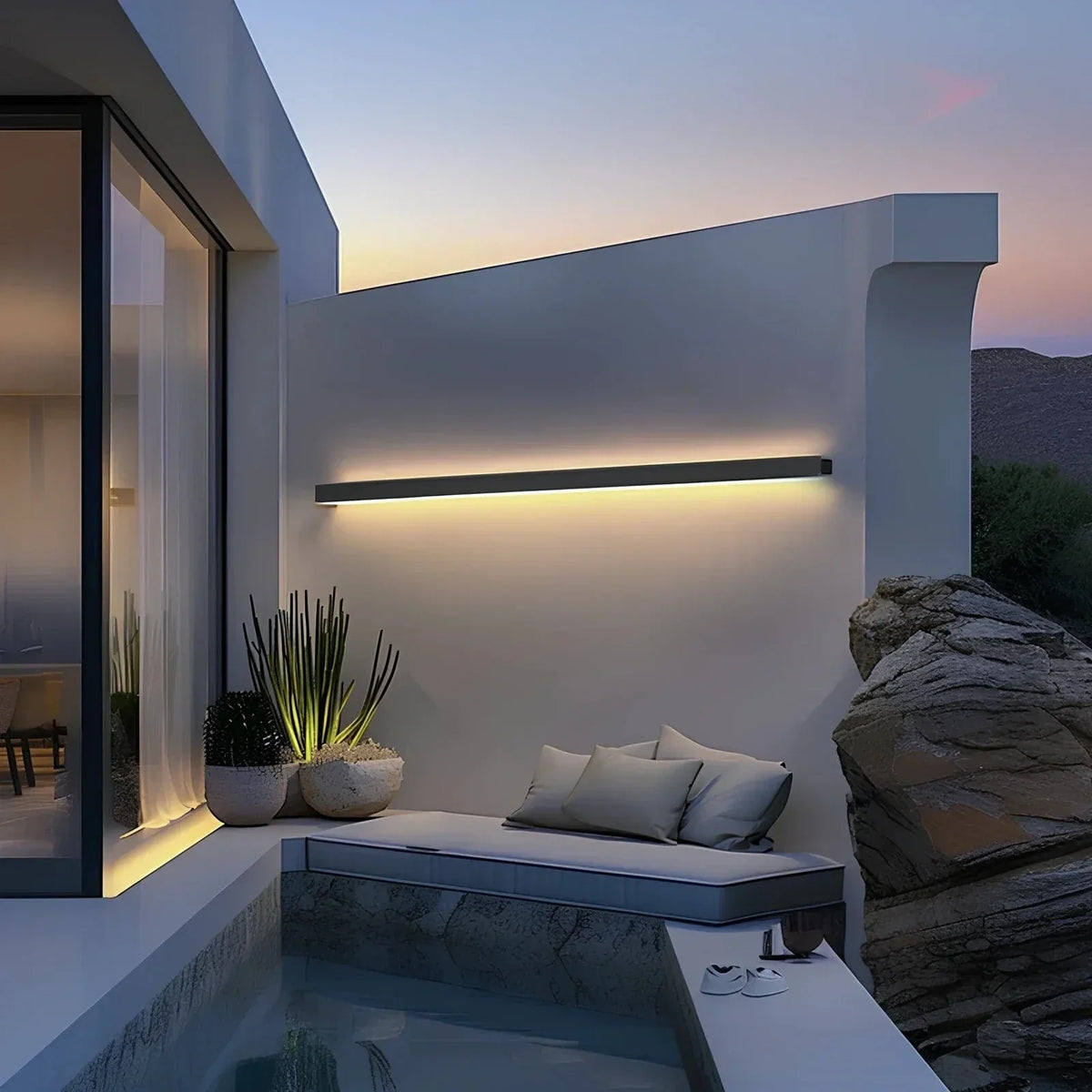 LumaLine Modern Aluminum Backlit Wall Lamp – LED Ambient Lighting