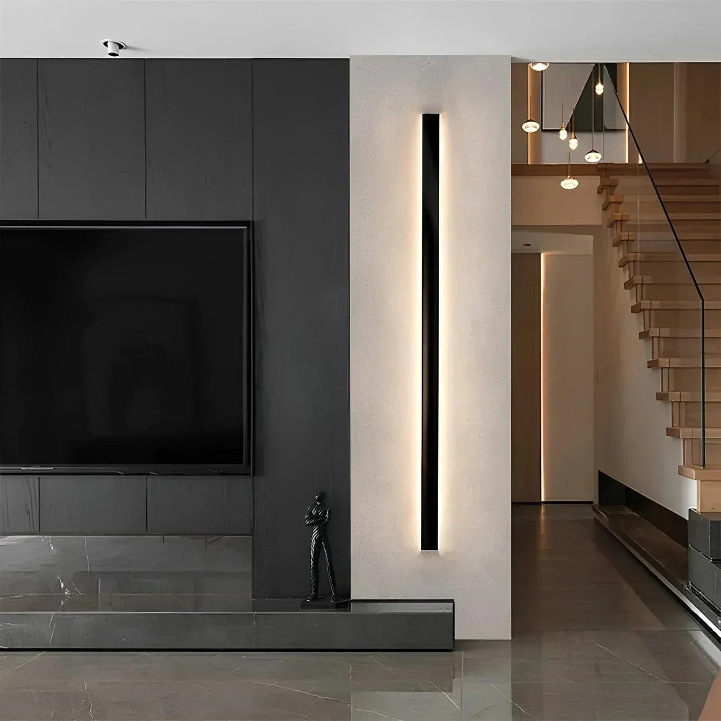 LumaLine Modern Aluminum Backlit Wall Lamp – LED Ambient Lighting