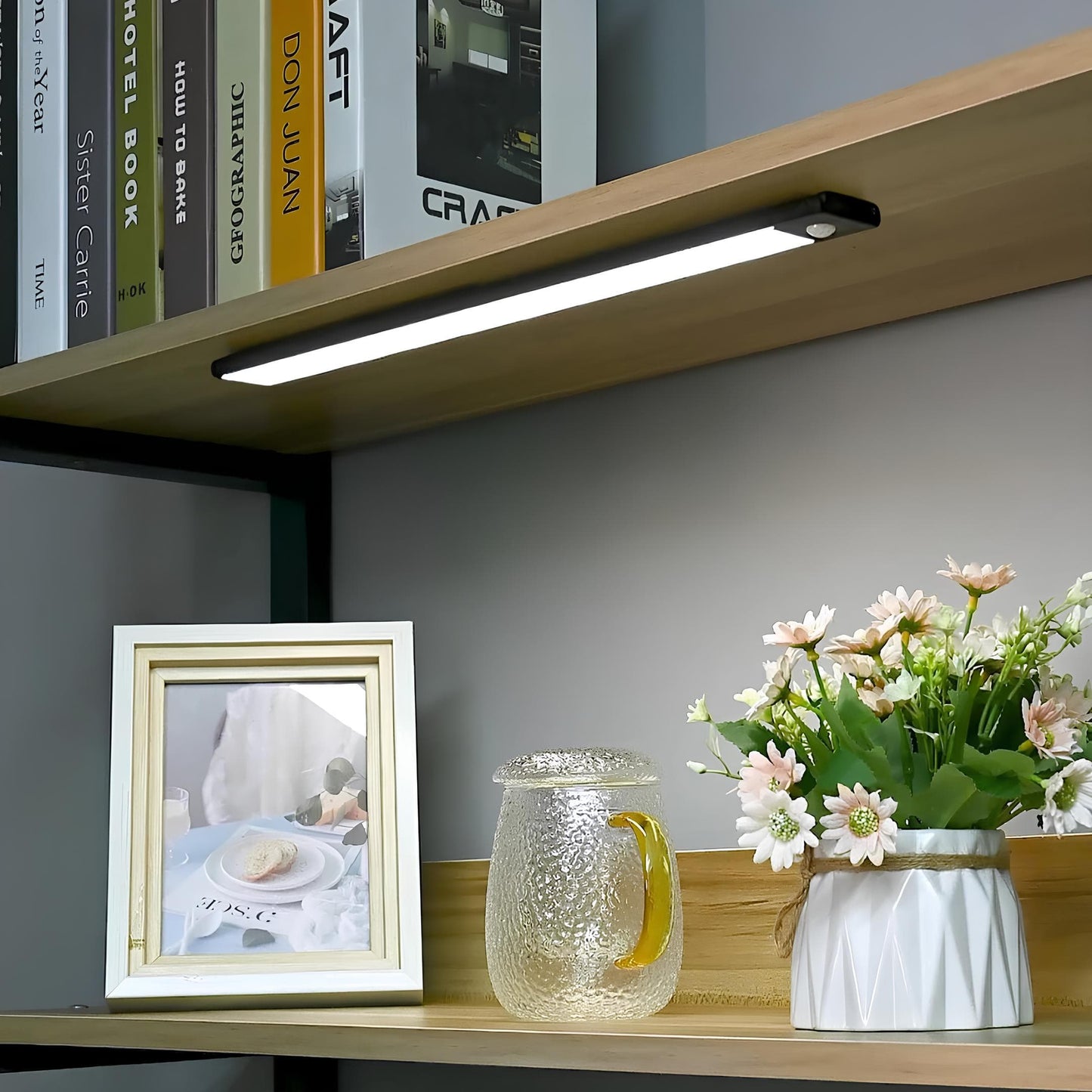 MotionLite Rechargeable LED Cabinet Light – Wireless Under-Cabinet Motion Sensor