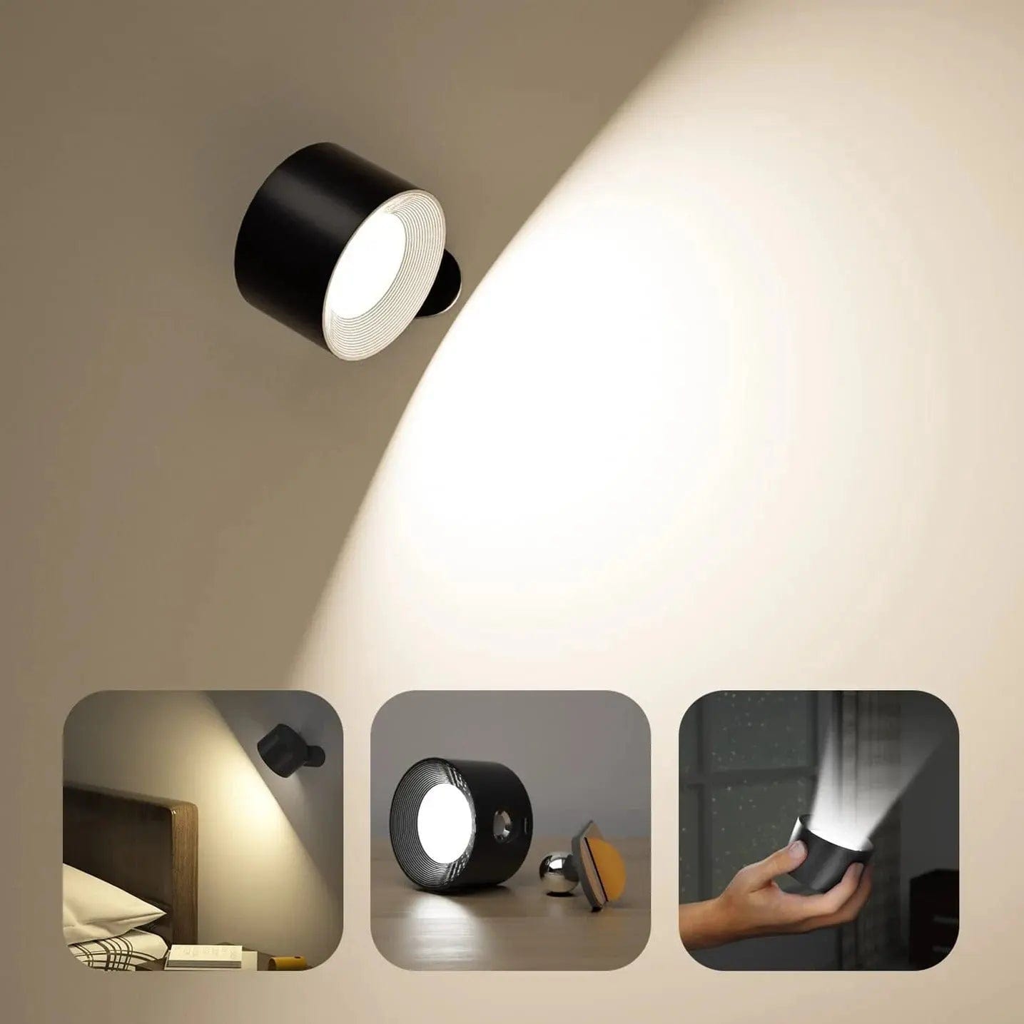 Ambilume Rechargeable Battery-Powered Wall Light – Wireless LED (Set of 2)