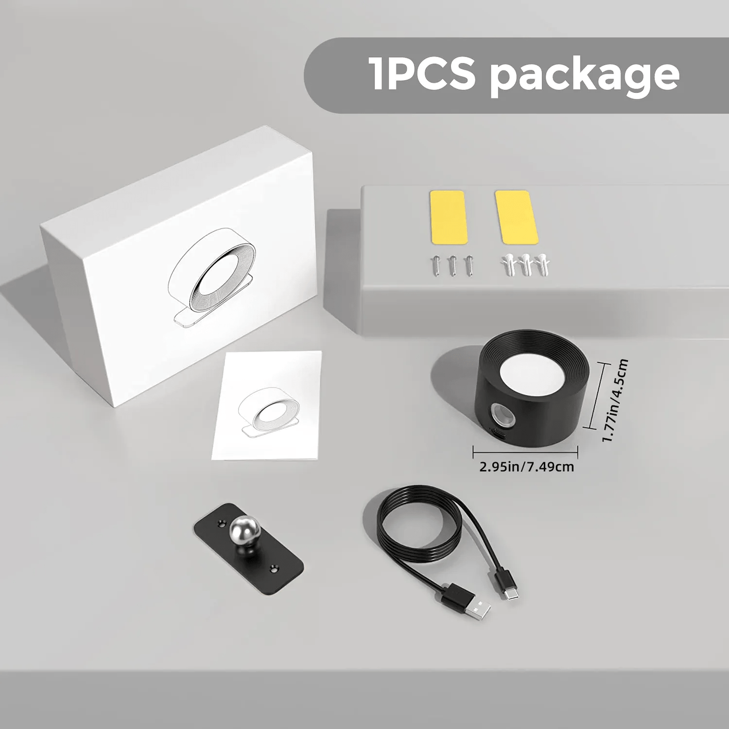 Ambilume Rechargeable Battery-Powered Wall Light – Wireless LED (Set of 2)