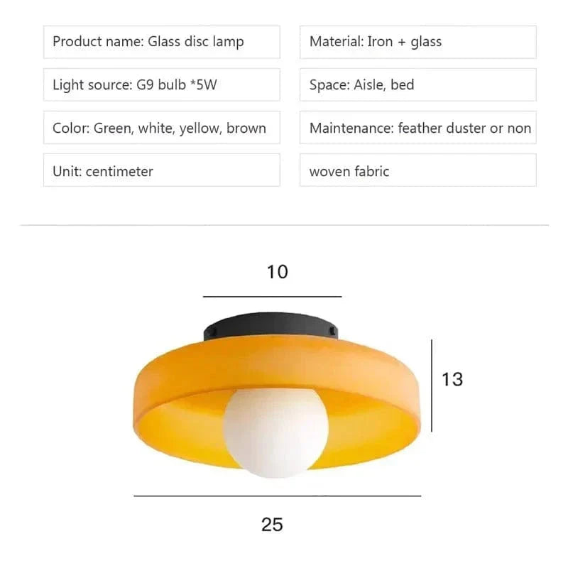 LumaGlass LED Ceiling & Wall Lamp – Modern Glass Light Fixture