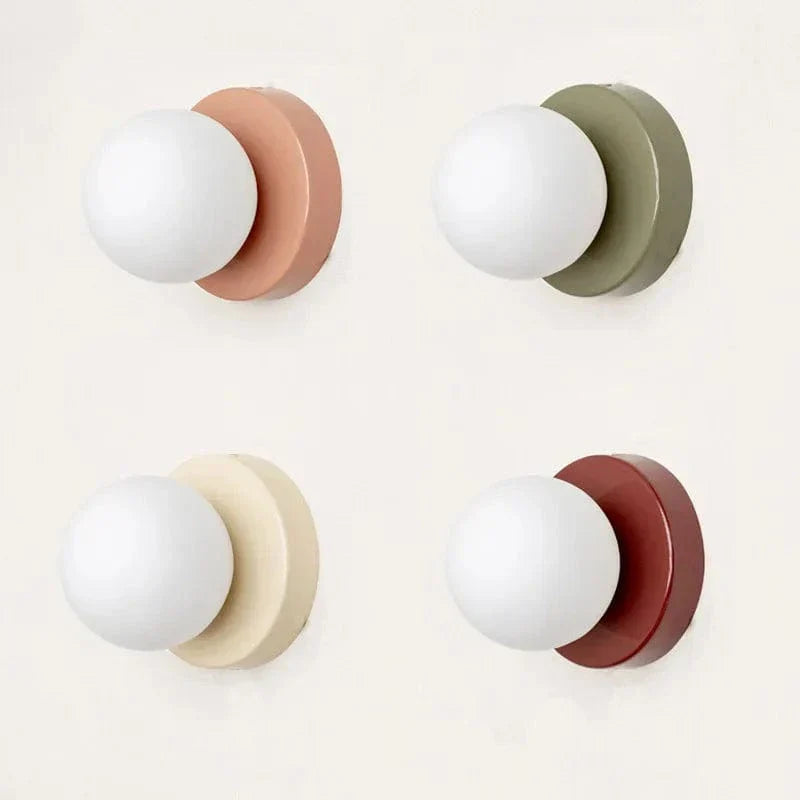 LumiMacaron Mini LED Glass Wall Sconce – Modern Decorative Lighting