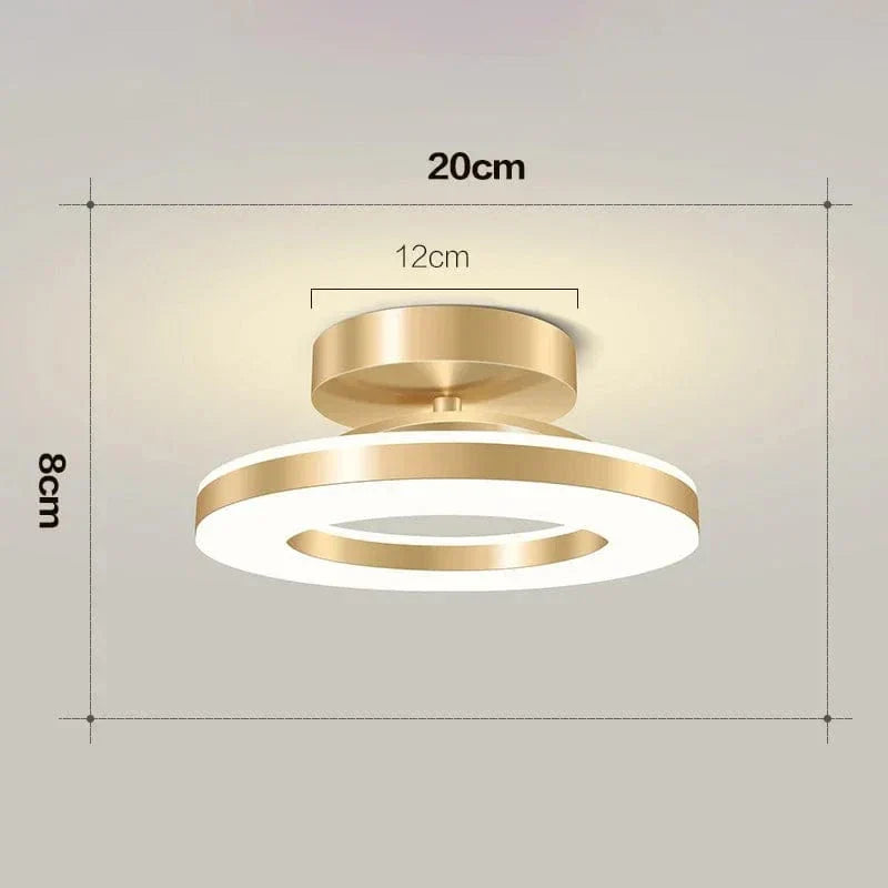 LumaFlex Adjustable LED Flush Mount Ceiling Light – Iron & Acrylic, Gold/Black Finish