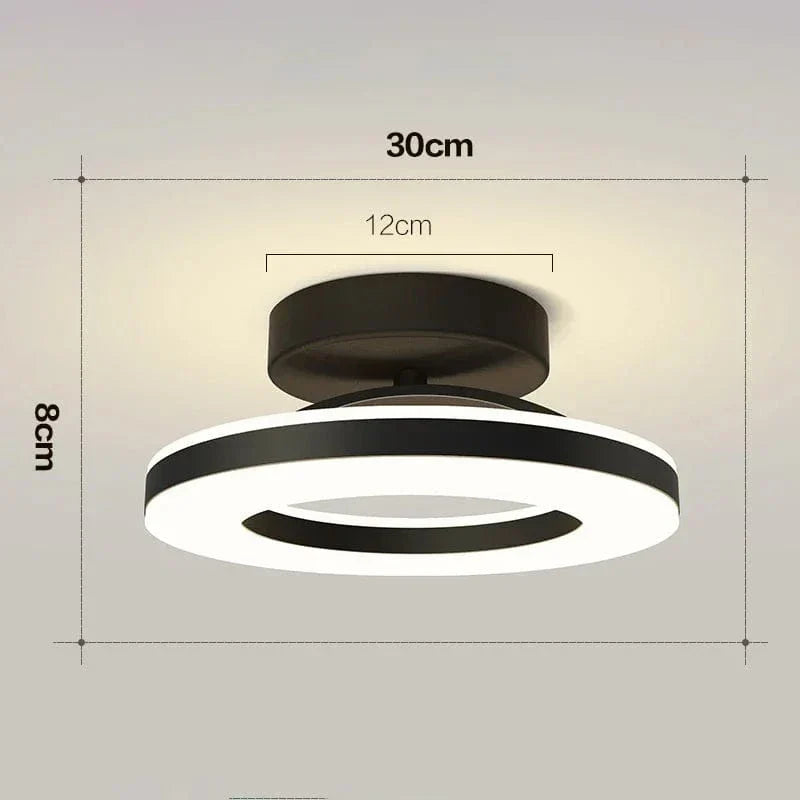 LumaFlex Adjustable LED Flush Mount Ceiling Light – Iron & Acrylic, Gold/Black Finish