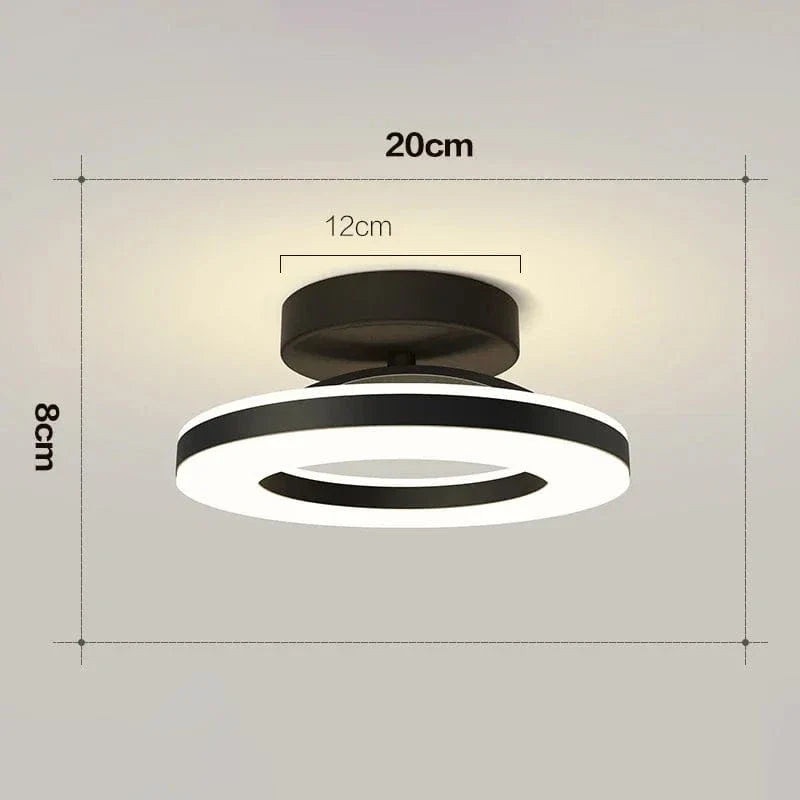 LumaFlex Adjustable LED Flush Mount Ceiling Light – Iron & Acrylic, Gold/Black Finish