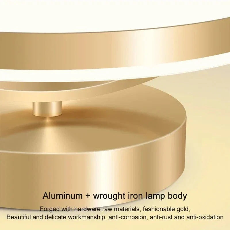 LumaFlex Adjustable LED Flush Mount Ceiling Light – Iron & Acrylic, Gold/Black Finish