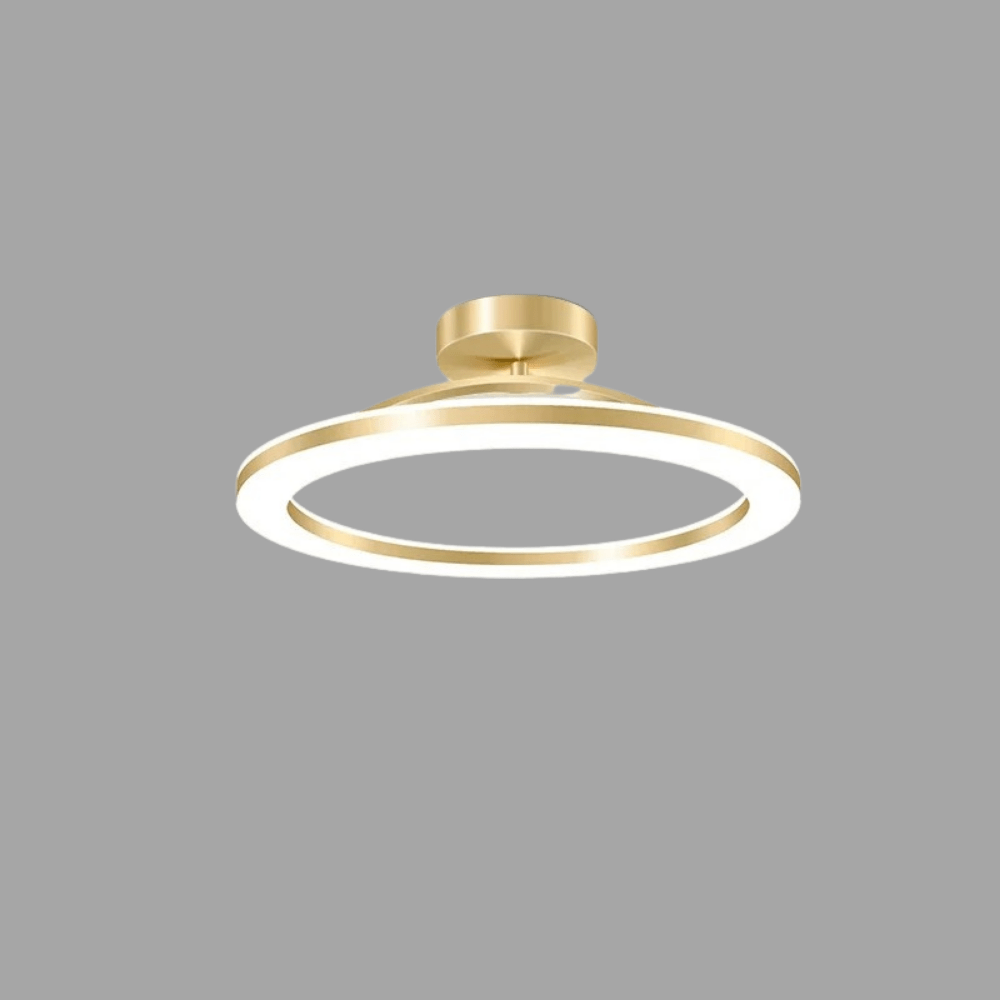 LumaFlex Adjustable LED Flush Mount Ceiling Light – Iron & Acrylic, Gold/Black Finish