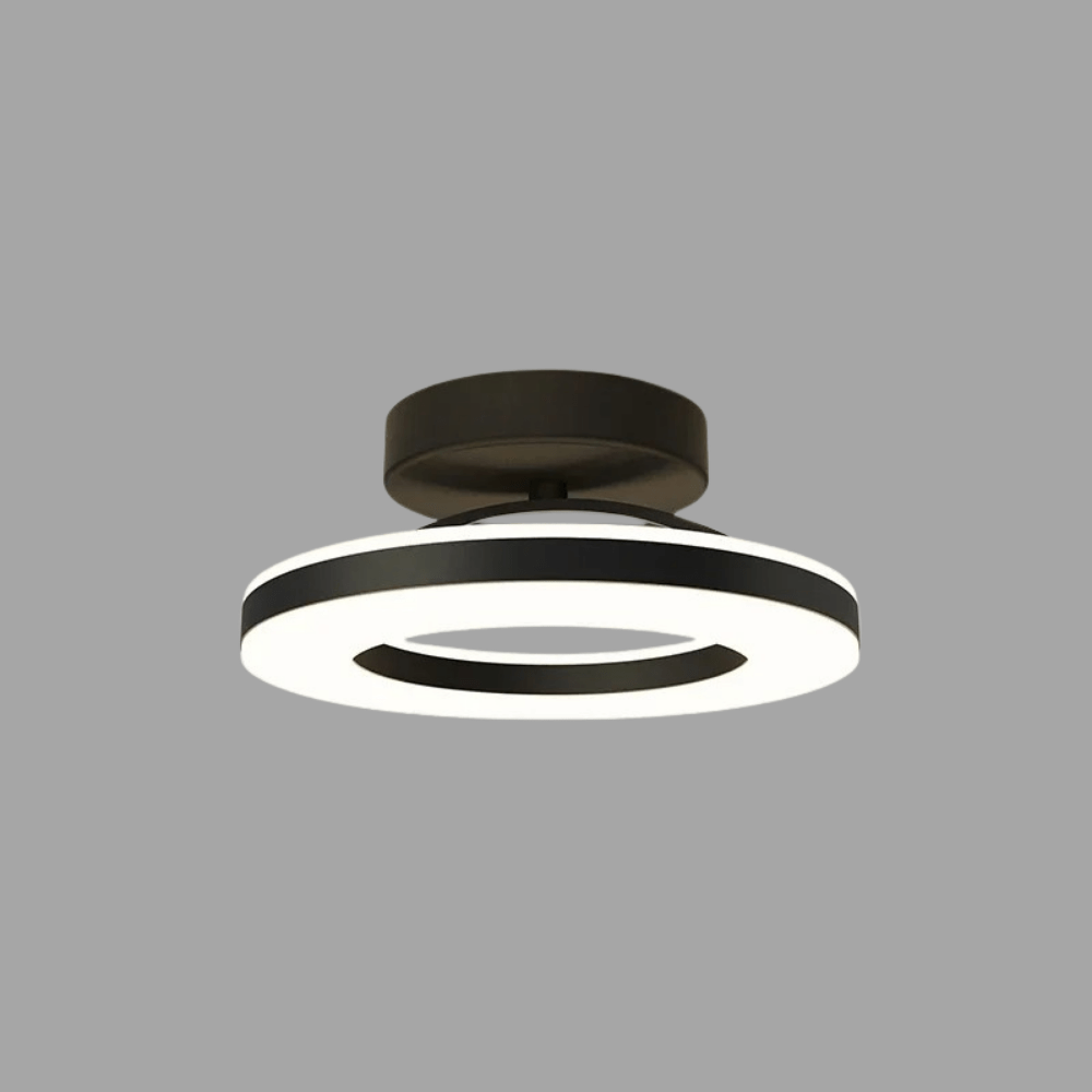 LumaFlex Adjustable LED Flush Mount Ceiling Light – Iron & Acrylic, Gold/Black Finish