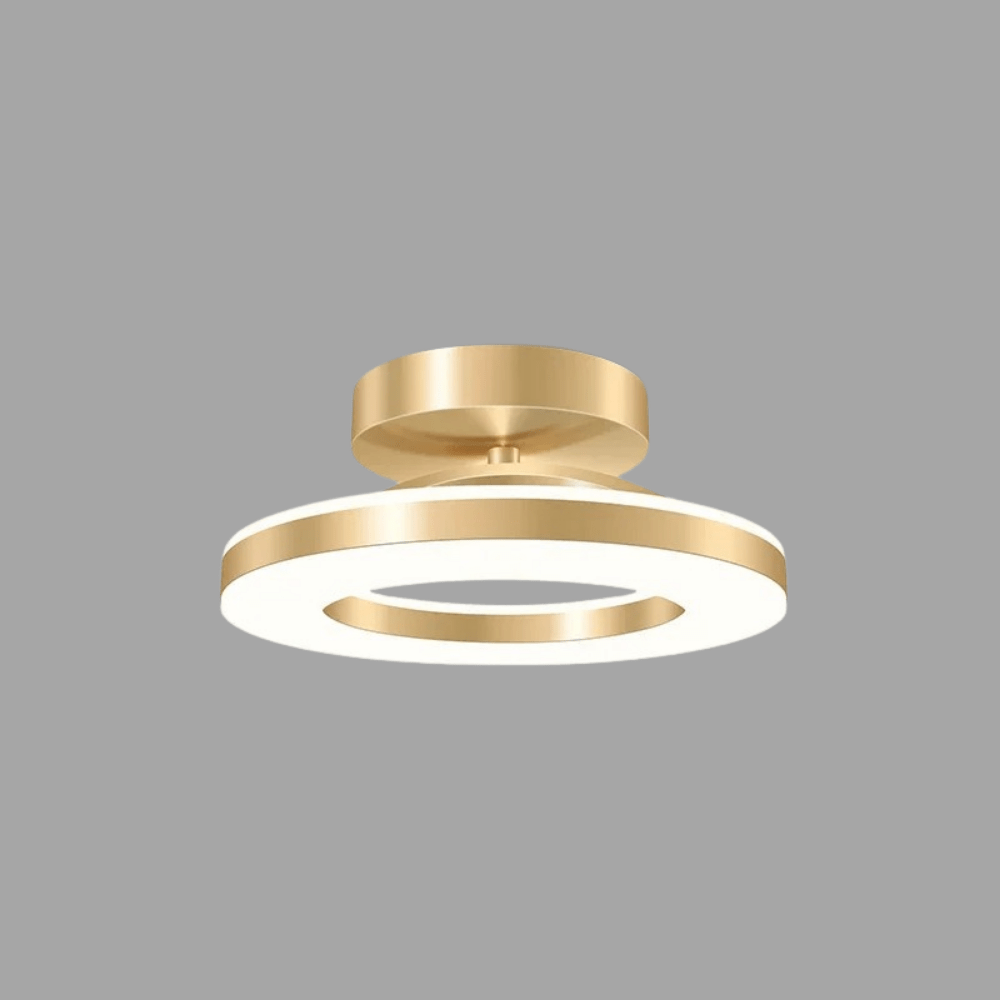LumaFlex Adjustable LED Flush Mount Ceiling Light – Iron & Acrylic, Gold/Black Finish