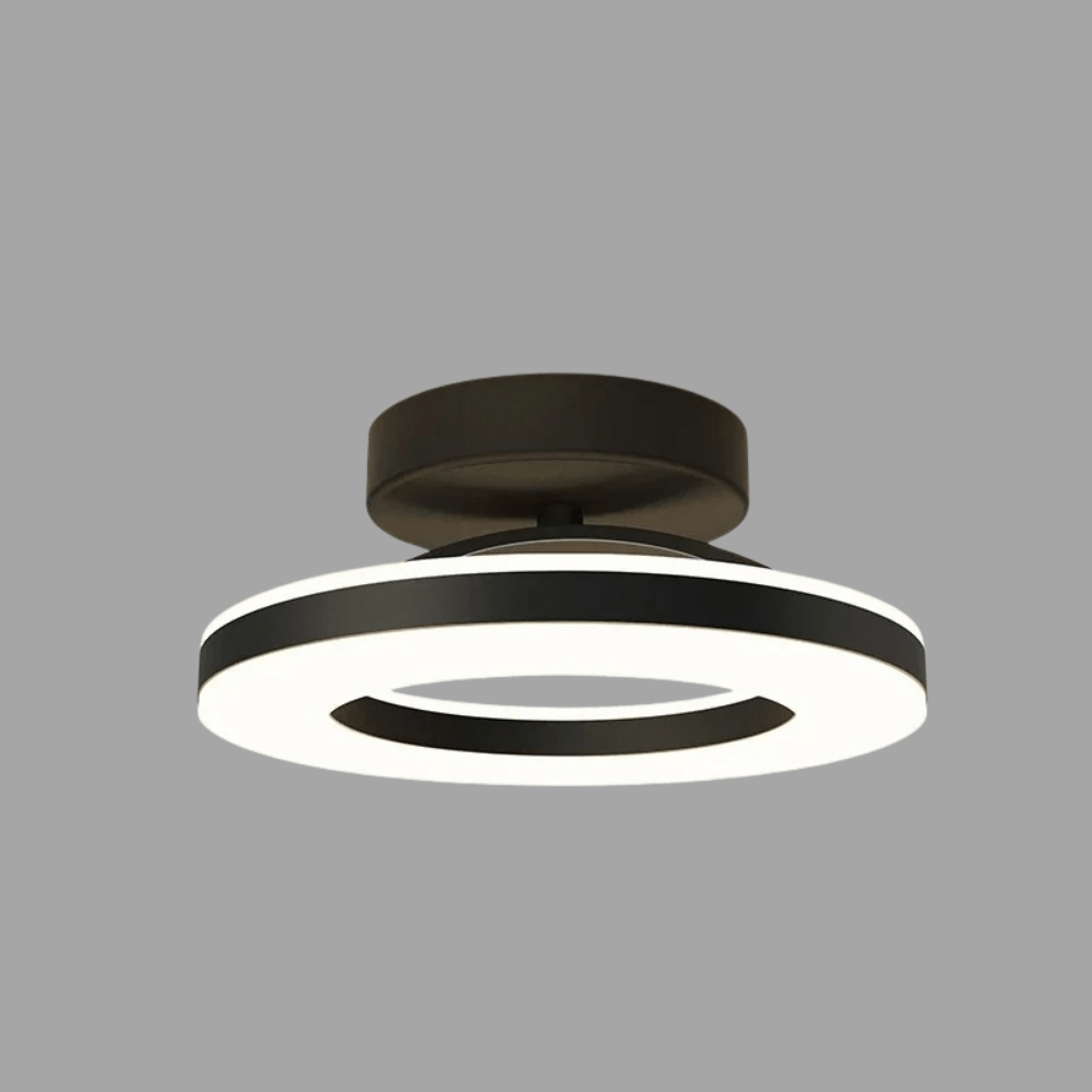LumaFlex Adjustable LED Flush Mount Ceiling Light – Iron & Acrylic, Gold/Black Finish