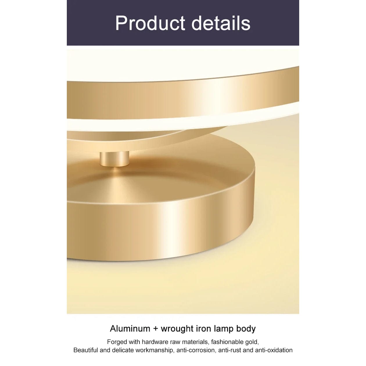 LumaFlex Adjustable LED Flush Mount Ceiling Light – Iron & Acrylic, Gold/Black Finish