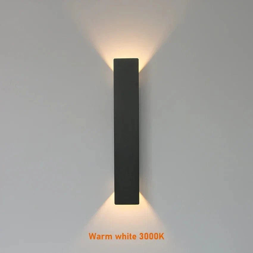 Modern Outdoor LED Wall Light - Wall-Mounted - Up/Down Lighting - IP65 Waterproof - Aluminium - Black/White Finish