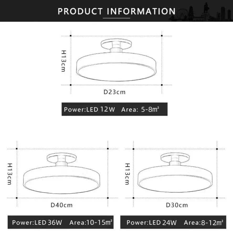 Nordic LED Ceiling Light  Modern Flush Mount Lighting