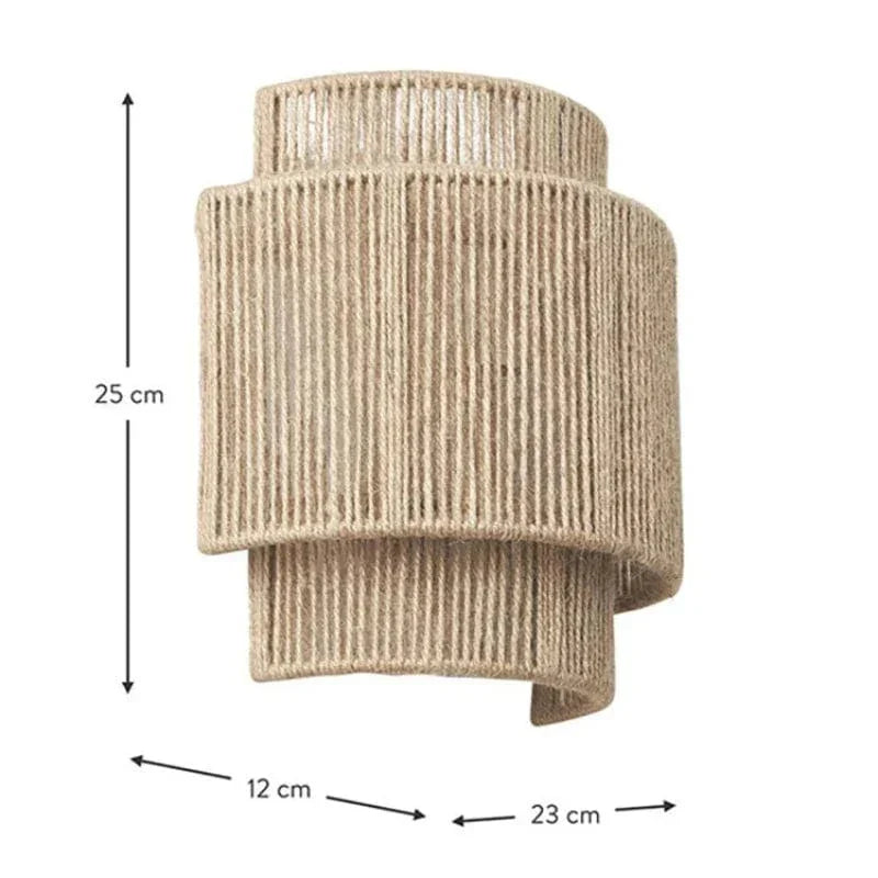Retro Woven Wall Lamp – Boho LED Decorative Lighting